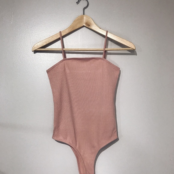🆕 Ana - Blush Straight Neck Ribbed Bodysuit - Picture 4 of 4
